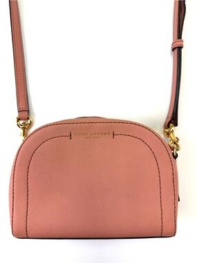 Marc Jacobs Playback Crossbody Bag blush pink saffiano leather gold hardware
